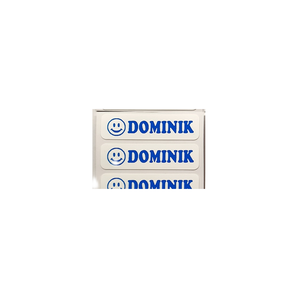 Personalised Blue Iron-On Name Labels for Clothes & School Uniform