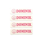 Personalised Pink Iron-On Name Labels for Clothes & School Uniform