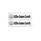 Personalised Black Iron-On Name Labels for Clothes & School Uniform