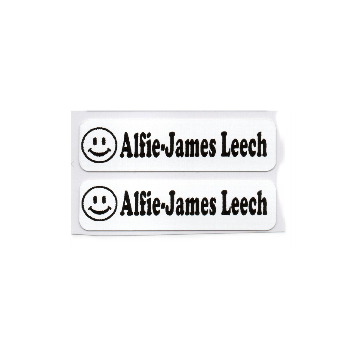 Personalised Black Iron-On Name Labels for Clothes & School Uniform