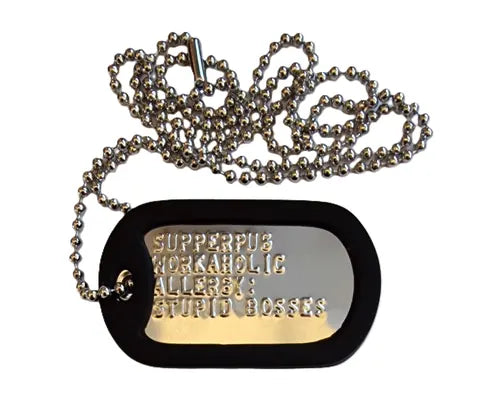 Custom embossed military style dog tag